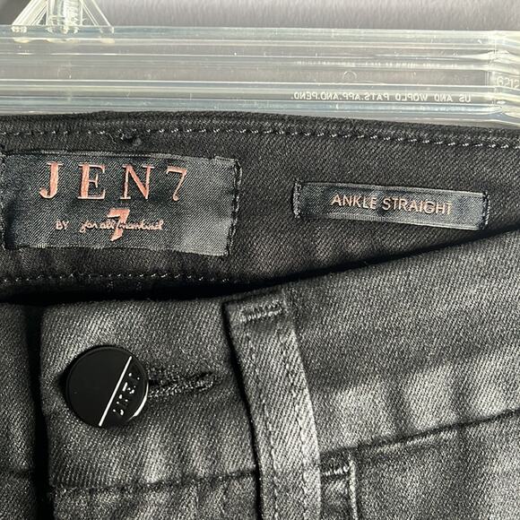 Jen 7 Black Straight Leg Trousers Size 0 - Picture 2 of 7